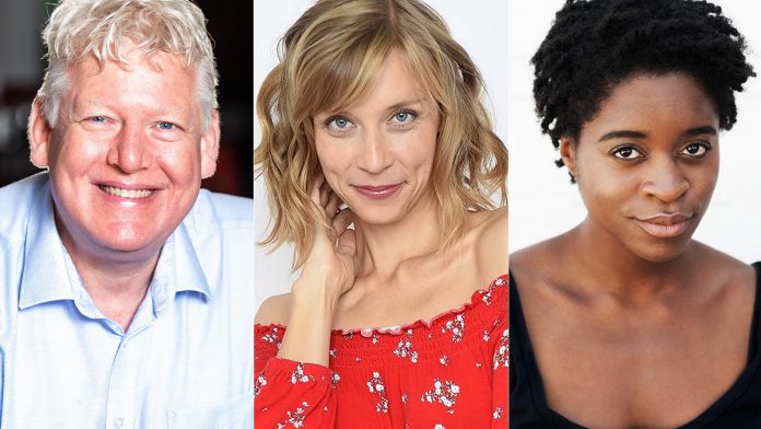 James Barrett, Tara Koehler, and Jajube Mandiela star in Globus Theatre's production of "Come Down From Up River" by Norm Foster, which runs for 10 performances from June 25 to July 5, 2025 in Bobcaygeon. Barrett plays Shaver Bennett, a New Brunswick logger who travels to Saint John for a medical issue and hope to stay with his niece Bonnie Doyle, who he hasn't seen in 23 years. Bonnie considers her uncle a redneck and fears his reaction when he discovers she is married to Liv Arsenault, a Black woman. (kawarthaNOW collage of publicity photos) James Barrett, Tara Koehler, and Jajube Mandiela star in Globus Theatre's production of "Come Down From Up River" by Norm Foster, which runs for 10 performances from June 25 to July 5, 2025 in Bobcaygeon. Barrett plays Shaver Bennett, a New Brunswick logger who travels to Saint John for a medical issue and hope to stay with his niece Bonnie Doyle, who he hasn't seen in 23 years. Bonnie considers her uncle a redneck and fears his reaction when he discovers she is married to Liv Arsenault, a Black woman. (kawarthaNOW collage of publicity photos)