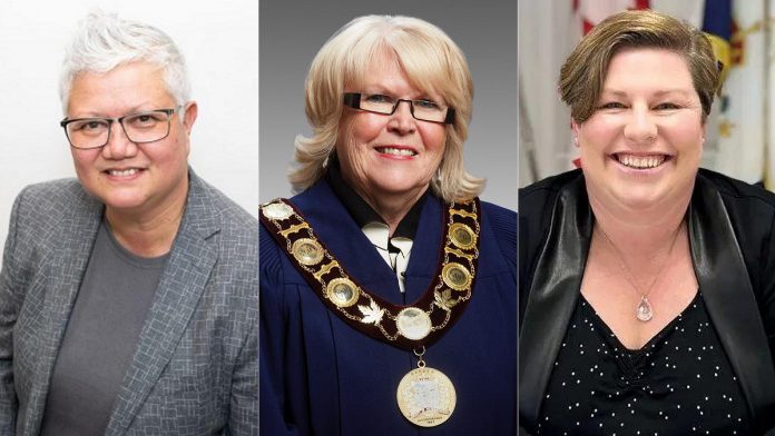 Peterborough city councillor and deputy mayor Joy Lachica, Peterborough County warden Bonnie Clark, and North Kawartha mayor Carolyn Amyotte are elected officials in the Kawarthas region who have pledged to "Elect Respect" by signing a new motion that calls to stand up to abuse and harassment faced by politicians, especially those who are women or ethnic minorities. (kawarthaNOW collage) Peterborough city councillor and deputy mayor Joy Lachica, Peterborough County warden Bonnie Clark, and North Kawartha mayor Carolyn Amyotte are elected officials in the Kawarthas region who have pledged to "Elect Respect" by signing a new motion that calls to stand up to abuse and harassment faced by politicians, especially those who are women or ethnic minorities. (kawarthaNOW collage)