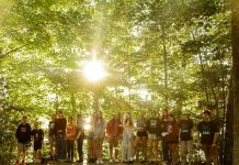 Summer camp staff at Camp Kawartha, whose outdoor and environmental education programs and camps immerse children in nature, promoting a oneness with the Earth. (Photo courtesy of Camp Kawartha)