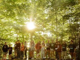 Summer camp staff at Camp Kawartha, whose outdoor and environmental education programs and camps immerse children in nature, promoting a oneness with the Earth. (Photo courtesy of Camp Kawartha)