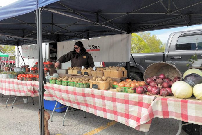 The Peterborough Farmers' Market sees more than 50 vendors selling products each week as well as an additional 10 that pop-up throughout the year. Vendors are required to reapply for the market each year to assure they are still a small business with ethical practices, and to ensure food products are made in regulated kitchens. (Photo courtesy of Peterborough Farmers' Market)