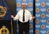 Chief Stuart Betts explains the Peterborough Police Service's new 'Safer Public Spaces' approach to the open-air use of illicit drugs in public spaces in the community at a media conference at the Peterborough police station on October 5, 2023. (kawarthaNOW screenshot of police video)