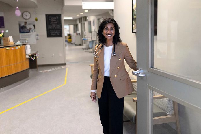 Dr. Neera Jeyabalan, medical oncologist at Peterborough Regional Health Centre (PRHC), says bringing state-of-the-art digital pathology to the regional hospital with the help of donors means oncologists will be able to get diagnoses faster and reduce the time a patient has to wait for their treatment plan, a delay she labels as "one of the difficulties of the cancer journey." (Photo courtesy of PRHC Foundation)