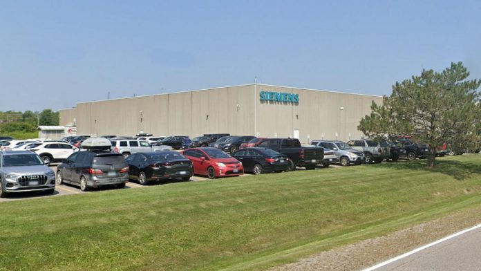 Siemens Canada's 183,000 square-foot manufacturing facility is located at 1954 Technology Drive in Peterborough. (Photo: Google Maps) Siemens Canada's 183,000 square-foot manufacturing facility is located at 1954 Technology Drive in Peterborough. (Photo: Google Maps)