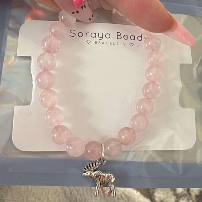 Though Winners was initially interested in buying her earrings, Soraya Whetung decided to also upload photos of her bracelets when making her profile on Biskane, an e-commerce marketplace that connects retailers with Indigenous-verified artists. The decision led to the Canadian off-price department store choosing her bracelets instead. (Photo courtesy of Soraya Whetung)