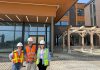 Northumberland County resident Stewart Richardson (middle), pictured with Northumberland County Archives and Museum (NCAM) archivist Abigail Miller (left) and NCAM curator Katie Kennedy, had donated $85,000 to support the creation of the inaugural exhibit at the new museum facility, currently under construction in Cobourg. (Photo: NCAM)
