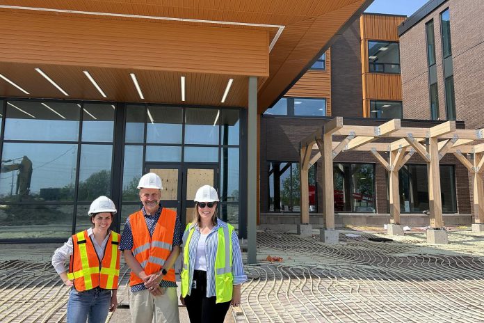 Northumberland County resident Stewart Richardson (middle), pictured with Northumberland County Archives and Museum (NCAM) archivist Abigail Miller (left) and NCAM curator Katie Kennedy, had donated $85,000 to support the creation of the inaugural exhibit at the new museum facility, currently under construction in Cobourg. (Photo: NCAM) Northumberland County resident Stewart Richardson (middle), pictured with Northumberland County Archives and Museum (NCAM) archivist Abigail Miller (left) and NCAM curator Katie Kennedy, had donated $85,000 to support the creation of the inaugural exhibit at the new museum facility, currently under construction in Cobourg. (Photo: NCAM)