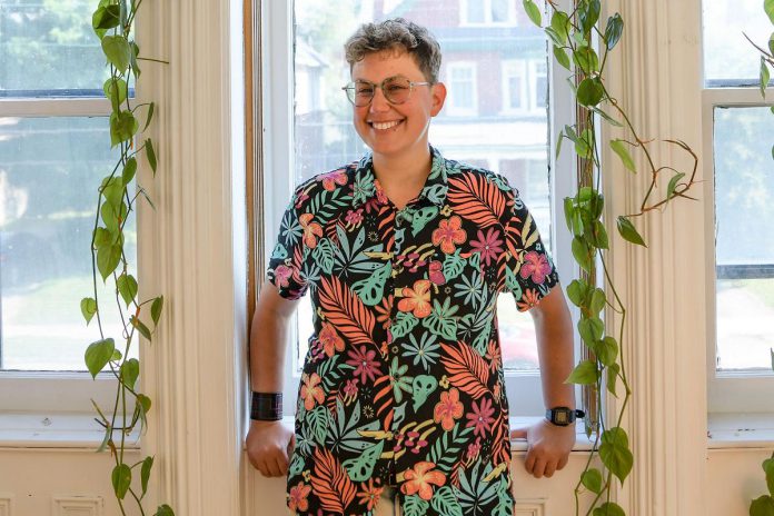 To commemorate their time as poet laureate of Peterborough, Ziysah von Bieberstein has published "At the Risk of Listening," a collection of speeches, addresses, and poetry that were composed and performed at various events when they were poet laureate. During a two-night launch event on June 13 and 14, 2025 at Take Cover Books in Peterborough, Ziysah will be performing some readings and songs alongside Ottawa musician Nathanael Larochette. (Photo: Julie Gagne) To commemorate their time as poet laureate of Peterborough, Ziysah von Bieberstein has published "At the Risk of Listening," a collection of speeches, addresses, and poetry that were composed and performed at various events when they were poet laureate. During a two-night launch event on June 13 and 14, 2025 at Take Cover Books in Peterborough, Ziysah will be performing some readings and songs alongside Ottawa musician Nathanael Larochette. (Photo: Julie Gagne)