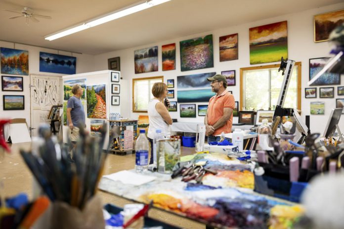 Paul Chester is an oil painter and sculptor inspired by the horizons, waterscapes, and rolling hills that surround his studio in Keene. Visitors will have the chance to see inside his studio space and converse with him at Tour Stop 25 of the 41st annual Kawartha Autumn Studio Tour on September 27 and 28, 2025. (Photo: Zach Ward)