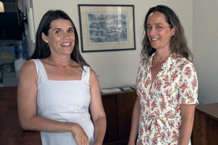Peterborough MP Emma Harrison with Anna Gainey, Canada's secretary of state for children and youth, during a visit on July 17, 2025. The MP for the Montreal area riding of Notre-Dame-de-Grâce-Westmount where she was raised is one of four children born to Peterborough native and former Montreal Canadiens great Bob Gainey and his wife Cathy. (Photo: Office of Anna Gainey)