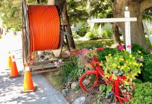 Work is underway to the install the infrastructure needed for faster internet connectivity in the Municipality of Brighton. (Photo: Natalie Hamilton / kawarthaNOW)