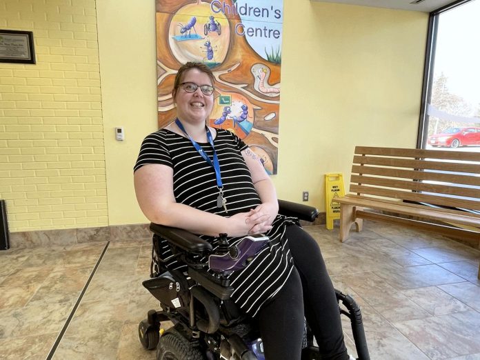 Hayley Hodges is the Client and Family Experience Lead at Five Counties Children's Centre, where she received treatment as a child growing up with cerebral palsy and related challenges. She often felt stigmatized about her disability, believing she had to prove her worth and value while showing she was capable and competent. (Photo: Five Counties Children's Centre) Hayley Hodges is the Client and Family Experience Lead at Five Counties Children's Centre, where she received treatment as a child growing up with cerebral palsy and related challenges. She often felt stigmatized about her disability, believing she had to prove her worth and value while showing she was capable and competent. (Photo: Five Counties Children's Centre)