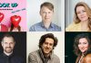 "Hookup" at Globus Theatre in Bobcaygeon from July 10 to 12, 2025 features improv performers (left to right, top and bottom) Paul Bates, Christy Bruce, Alastair Forbes, Kris Siddiqi, and Aurora Browne. (kawarthaNOW collage of supplied photos)