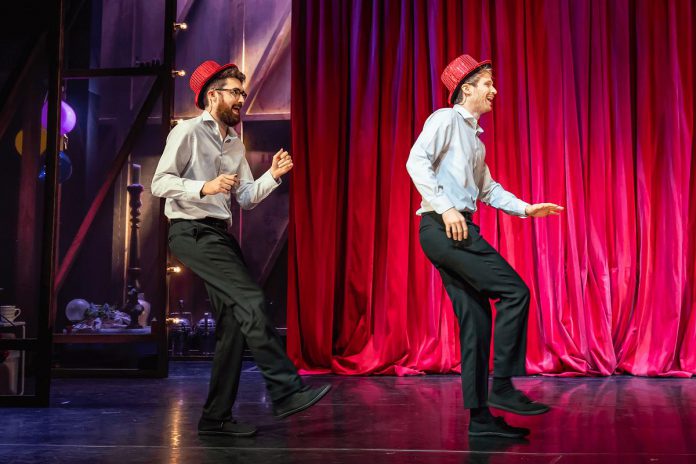Ben Ashenden and Alex Owen perform in the original production of their comedic play "The Comeback" at the Noël Coward Theatre in London's West End in December 2020. (Photo: Marc Brenner)