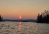 A hazy sunset in Haliburton County on July 13, 2025 caused by westerly winds bringing smoke from forest fires over northern Ontario to the region. (Photo: Jeannine Taylor / kawarthaNOW)