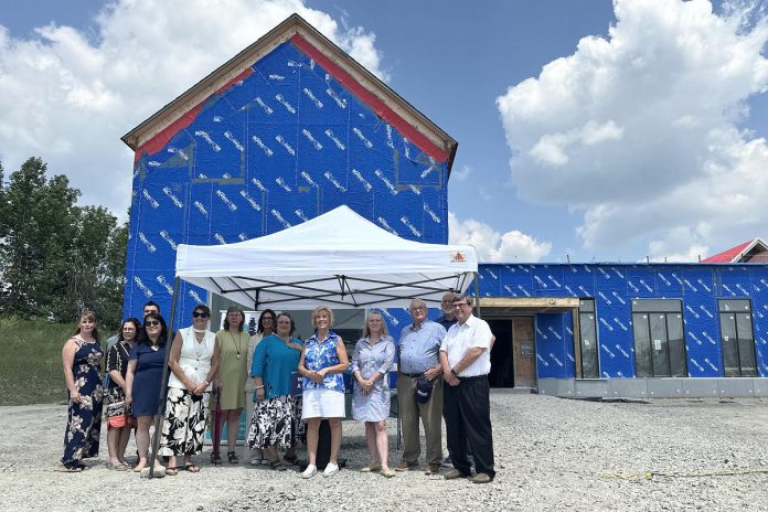 Provincial and municipal politicians and healthcare representatives gathered at the Summit Wellness Centre under construction in Coboconk on July 15, 2025 for an announcement of $3,493,400 in funding from the Ontario government to the Kawartha Lakes Haliburton Ontario Health Team for the Kawartha North Family Health Team to expand interprofessional primary care teams to Coboconk, Woodville, and Minden so that up to 6,902 people have access to primary healthcare. (Photo: City of Kawartha Lakes) Provincial and municipal politicians and healthcare representatives gathered at the Summit Wellness Centre under construction in Coboconk on July 15, 2025 for an announcement of $3,493,400 in funding from the Ontario government to the Kawartha Lakes Haliburton Ontario Health Team for the Kawartha North Family Health Team to expand interprofessional primary care teams to Coboconk, Woodville, and Minden so that up to 6,902 people have access to primary healthcare. (Photo: City of Kawartha Lakes)