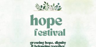 With support from the United Way Peterborough & District and Peterborough Public Health, the Basic Income Peterborough Network is hosting the "Hope Festival" on Saturday, July 26 from 12:30 to 4:30 p.m. at Millennium Park on Water Street in Peterborough. (Graphic: Basic Income Peterborough Network)
