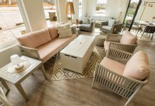 The three-piece Lineas sofa and club chairs from Vancouver-based and family-owned Ratana are among the outdoor furniture that will be on sale up to 75 per cent off during Shop The Lake's Warehouse Clearance Sale. Running from August 8 to 10, 2025, the largest sale of the Peterborough retailer's season includes outdoor furniture and umbrellas as well and boutique décor like candles, barware, tableware, cushions, and more. (Photo: Shop The Lake)