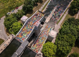 Parks Canada’s 8th annual Lock & Paddle returns to the Peterborough Lift Lock on Saturday An aerial view of paddlers packed into the two tubs of the Peterborough Lift Lock for the seventh annual Lock & Paddle event on July 19, 2025. (Photo: Parks Canada)
