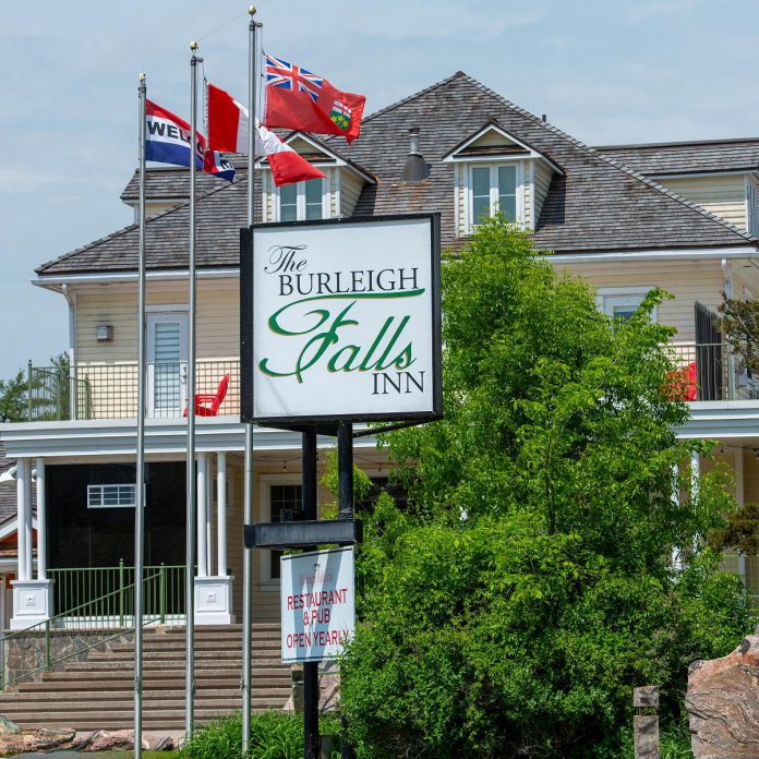 Located on the picturesque 11-acre Burleigh Island, Burleigh Falls Inn is open year round and offers breakfast, lunch, and dinner accompanied by weekly entertainment as well as a variety of overnight accommodations. (Photo: Kasandra Bateman)