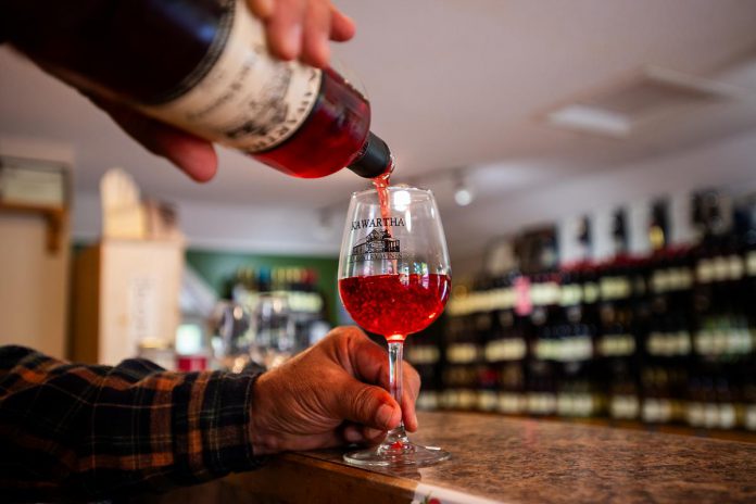 Kawartha Country Wines is a family-owned winery specializing in small-batch wines made from Ontario-grown fruits and berries. Open seven days per week year-round, this is a pet-friendly spot to unwind, taste the flavours of The Kawarthas, and find some new wines to bring home with you. (Photo: Kasandra Bateman)