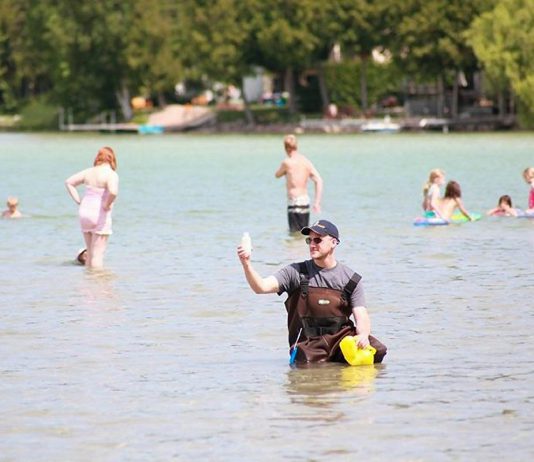 Regional health units regularly test the quality of water at beaches in the Kawarthas region during the summer months. (Photo: Peterborough Public Health)