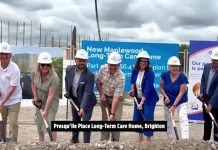 Ontario's long-term care minister Natalia Kusendova-Bashta and Northumberland-Peterborough South MPP David Piccini participated in a ground-breaking event on July 25, 2025 for Presqu'ile Place, a new 256-bed long-term care home in the Municipality of Brighton. (kawarthaNOW screenshot of video by office of Minister Kusendova-Basht)