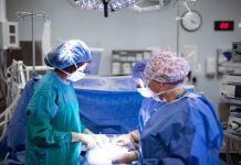 Vascular surgeon Dr. Heather Cox (left), deputy chief of surgery at Peterborough Regional Health Centre (PRHC), and surgical nurses Kendra Kinsey and Debbie Kennedy in one of the hospital's two dedicated operating rooms for vascular surgery. Minimally invasive intervention, including a hybrid operating room where multiple operations can be performed on the same patient on the same day and in the same room, is one of the priority areas of care in the PRHC Foundation's Campaign for PRHC because it's critically important for PRHC patients who need complex, time-sensitive, life and limb-saving care. (Photo courtesy of PRHC Foundation)