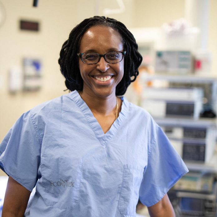 Dr. Heather Cox is one of only four vascular surgeons at the Peterborough Regional Health Centre (PRHC) who collectively perform more than 1,000 vascular surgeries every year, which is the equivalent patient volume of six surgeons. By investing in a hybrid operating room where multiple operations can be performed on the same patient on the same day and in the same room, donors to the PRHC Foundation's Campaign for PRHC will help reduce operating times and inspire top healthcare professionals to bring their talents to the regional hospital and better assist with meeting the volume of vascular patients.  (Photo courtesy of PRHC Foundation)