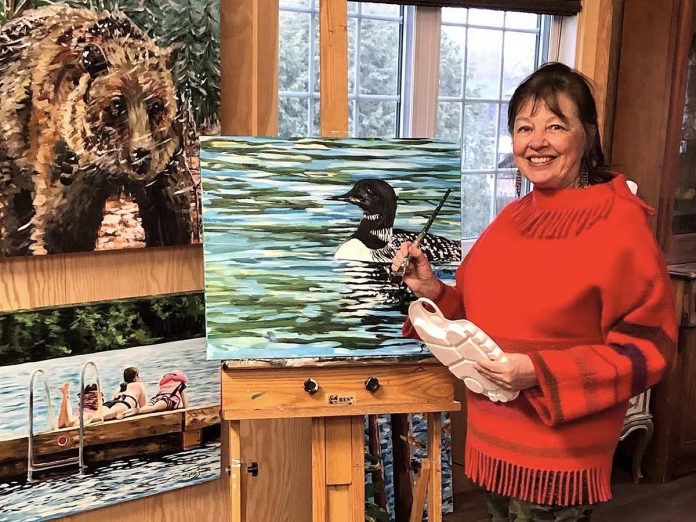 Returning to the 2025 Apsley Autumn Studio Tour on September 20 and 21, Jennifer Gordon is a self-taught artist who paints in her studios on Chandos Lake and in Panama. She takes inspiration from the natural beauty of the Canadian landscapes, using vibrant colour, and soft, bold brush strokes. During the self-guided tour, she will be located at Studio J on 638 Paw Road in Apsley. (Photo: Jennifer Gordon / Instagram)