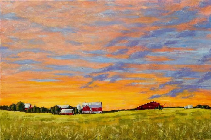 "Day's End" by Barbara Miszkiel, one of the 33 artists participating in the 2025 Apsley Autumn Studio Tour. Alongside work by Tom Parsons and Anne Young, Miszkiel's paintings will be on display and for sale at Studio B at 329 Fire Route 57 in Apsley during the 32nd annual self-guided tour, which takes place on September 20 and 21. (Photo: Barbara Miszkiel / Instagram)