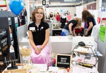 One of the young people who participated in the youth entrepreneurship showcase at Staples in Cobourg in 2024. The showcase returns in 2025 on Wednesday, August 13 featuring youth participants from both the My Future My Career program and the Summer Company Program offered by Business & Entrepreneurship Centre Northumberland (BECN). Some of the young entrepreneurs from the two programs will also be selling their products at the Cobourg Farmers' Market on Saturday, August 23. (Photo: BECN)