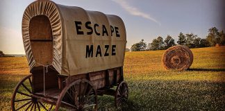 Located on the Preddy family farm in the Township of Otonabee-South Monaghan in Peterborough County, Escape Maze is an entertainment facility that offers indoor and outdoor escape rooms and mazes, laser tag, haunts, camping, and disc golf. The family-owned business supports the local economy by designing attractions for local businesses and including them in some of their activities. In return, many local businesses participate in activities and host team-building exercises at Escape Maze. (Photo courtesy of Escape Maze)