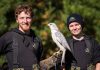 Matthew and Kristin Morgan and her husband Matthew are the owners of The Eyrie, a birds of prey facility near Apsley in North Kawartha Township that provides educational outreach and hosts demonstrations at their facility with the aim of providing interactions with raptors that inspire conservation. This past winter, the couple was flooded with support from the local community after they lost buildings due to weather and many of their raptors were poisoned. (Photo courtesy of The Eyrie)
