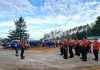 Crews during a briefing before heading out to fight fire OFR001 south of Kirkfield, which began on August 9, 2025 and has since grown to 33.5 hectares in size. There are currently are 63 staff at the site of the fire, including Kawartha Lakes Fire and Rescue staff and 26 staff from the Ministry of Natural Resources. (Photo courtesy of City of Kawartha Lakes)