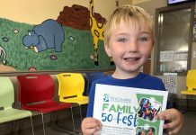 Five Counties Children's Centre is inviting current and former clients, families, supporters, volunteers, and community members to help celebrate its 50th anniversary in 2025 at free Family 50-Fest events in Linsday on September 6 and in Peterborough on September 27. Pictured is Cabe, a current client of the regional children's treatment centre that has supported children with physical, developmental, and communication needs since 1975. (Photo: Five Counties)