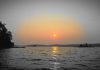 A haze of forest fire smoke obscuring the sun in Haliburton County the evening of August 2, 2025. (Photo: Jeannine Taylor / kawarthaNOW)