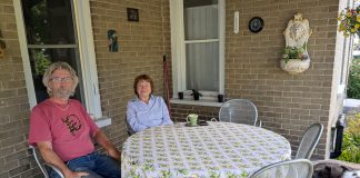 Frank and Anna Maria Buxton retired to Douro 11 years ago to be close to family and have the space to grow their own vegetables. They installed a heat pump in 2023, and are planning a solar installation for this fall. Since they began retrofits, their utility costs have fallen drastically. (Photo: Clara Blakelock / GreenUP)