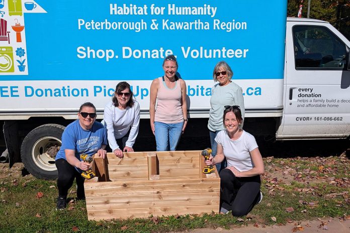 Habitat for Humanity Peterborough & Kawarthas Region (Habitat PKR) is hosting its second Women Build Retreat from October 3 to 5, 2025 at Camp Timberlane in the Haliburton Highlands. In addition to supporting Habitat PKR's affordable homeownership builds, the retreat will see participants spending the weekend relaxing, engaging in yoga and other outdoor activities and events, and constructing a bunkie that will be auctioned off by Places for People, an affordable rental housing charity in Haliburton County. (Photo courtesy of Habitat PKR) Habitat for Humanity Peterborough & Kawarthas Region (Habitat PKR) is hosting its second Women Build Retreat from October 3 to 5, 2025 at Camp Timberlane in the Haliburton Highlands. In addition to supporting Habitat PKR's affordable homeownership builds, the retreat will see participants spending the weekend relaxing, engaging in yoga and other outdoor activities and events, and constructing a bunkie that will be auctioned off by Places for People, an affordable rental housing charity in Haliburton County. (Photo courtesy of Habitat PKR)