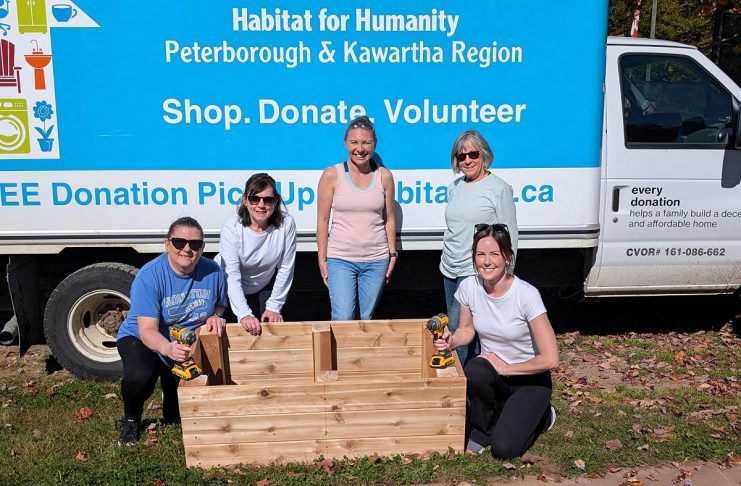 Habitat for Humanity Peterborough & Kawarthas Region (Habitat PKR) is hosting its second Women Build Retreat from October 3 to 5, 2025 at Camp Timberlane in the Haliburton Highlands. In addition to supporting Habitat PKR's affordable homeownership builds, the retreat will see participants spending the weekend relaxing, engaging in yoga and other outdoor activities and events, and constructing a bunkie that will be auctioned off by Places for People, an affordable rental housing charity in Haliburton County. (Photo courtesy of Habitat PKR)