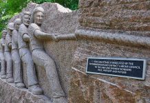 Labour Day celebrates worker solidarity, as pictured in this sculpture for workers at Millennium Park in Peterborough erected by the Peterborough and District Labour Council. The council is hosting its annual Labour Day BBQ and Celebration on September 1, 2025 from 11:30 a.m. to 2 p.m. at the Pavilion in Nicholls Oval Park in Peterborough featuring children's entertainment and live music. (Photo: Lester Balajadia)