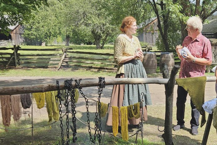 Historic demonstrations during the annual Corn Roast event at Lang Pioneer Village Museum in Keene on August 17, 2025 will include natural dyeing using native plants. Some of the demontrations will be modified this year to accommodate the county-wide fire ban. (Photo courtesy of Lang Pioneer Village Museum)