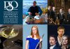 The Peterborough Symphony Orchestra's 2025-26 season conducted by music director Michael Newnham features "Bright Lights" on Novemeber 1 with tabla player Shawn Mativetsky, "Quartom Sings Noël" on December 6 with vocal quartet Quartom, "Stars of the Silver Screen" on February 7 and 8 featuring music from James Bond and more, "Inspired" with flutist Gillian Derer on April 12, and "The Creation" with The Peterborough Singers on May 9 and 10. (kawarthaNOW collage)