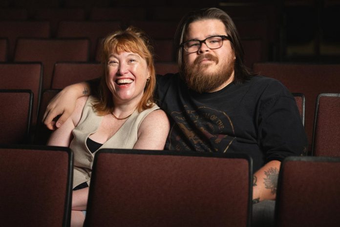 "Rez Gas" co-playwrights Genevieve Adam and Cale Crowe. Crowe composed all of the music, Adam wrote a lot of the script, and the pair came up with characters and plot together. (Photo: Sam Moffatt)