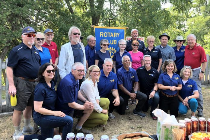 Members of the Rotary Club of Peterborough gathered at the Riverview Park and Zoo on August 14, 2025 to announce the club's latest legacy project: a $1.5-million accessible playground at Riverview Park and Zoo. The community campaign to raise funds for the project is called Project ROAR. (Photo courtesy of Rotary Club of Peterborough)