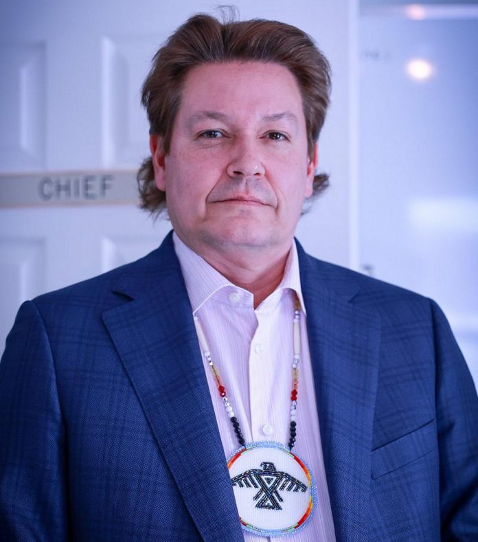 As well as serving his second term as chief of Alderville First Nation after also serving as a councillor, Taynar Simpson founded Wampum Records in 2001, which has since become Canada's largest research and consulting firm on Indigenous issues. (Photo: Wampum Records)