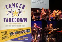 Bigger and better this year, the fourth annual Cancer Takedown spirit-raising fundraiser is returning with a second show of song, stories, and solidarity to shine a light on the mental burden of cancer. The fundraiser for cancer care at Peterborough Regional Health Centre will be held at Lindsay's Flato Academy Theatre on November 4, 2025 and returning to Market Hall Performing Arts Centre in Peterborough on November 5, 2025. (Graphic and photos courtesy of Amy Kemp)