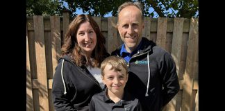 Kelly and Tony Doyle share a moment with their youngest child, 11-year-old Max, who received life-changing treatment at Five Counties Children's Centre as a baby. (Photo courtesy of Five Counties Children's Centre)
