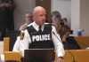 Police chief Stuart Betts addresses Peterborough city council about the project to renovate and expand the city's police stations during the general committee meeting on September 2, 2025. (kawarthaNOW screenshot of City of Peterborough video)