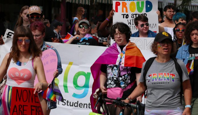 The annual Peterborough-Nogojiwanong Pride Parade on September 27, 2025. (Photo courtesy of Sean Bruce)
